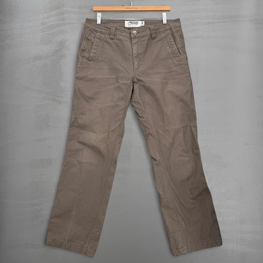 Mountain Khakis Pants Brown Slim Fit Jackson Hole Wyoming 33 x 30